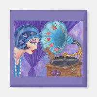 Flapper Girl Roaring Twenties Mouse Gramophone