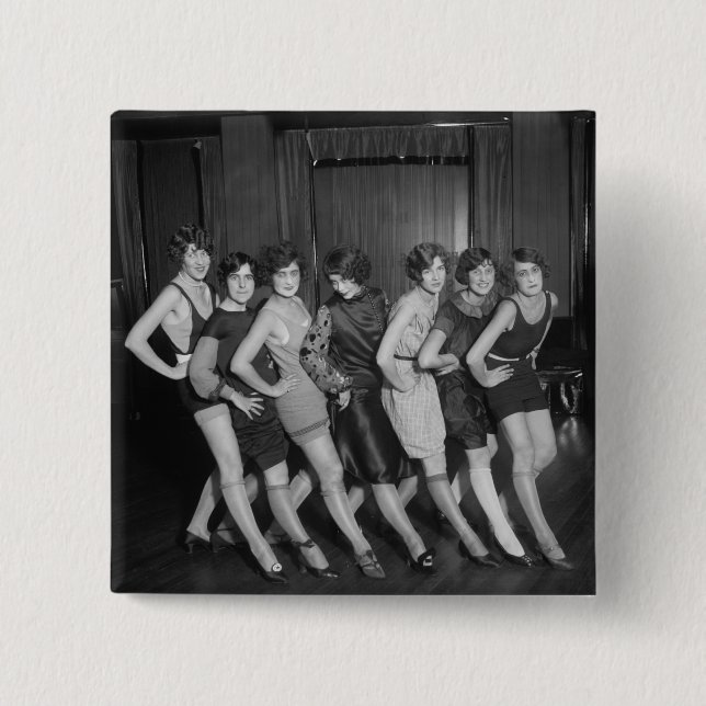 Flapper Girls: 1925 15 Cm Square Badge (Front)