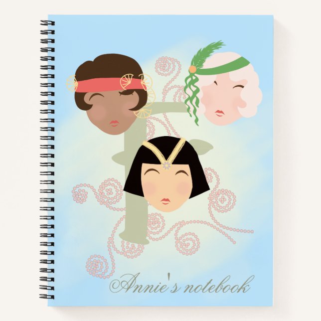 Flapper girls roaring twenties notebook (Front)