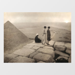 Flapper Girls Sunrise Khufu Pyramid, Egypt 1920 