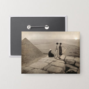 Flapper Girls Sunrise Khufu Pyramid, Egypt 1920 