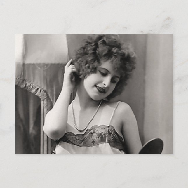 Flapper In Lingerie Postcard (Front)