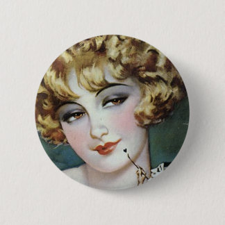 Flapper Painting 6 Cm Round Badge