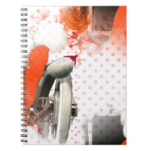 flapper polkadots spiral notebook