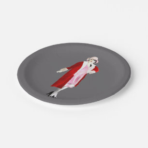 Flapper vintage fashion lady roaring twenties paper plate