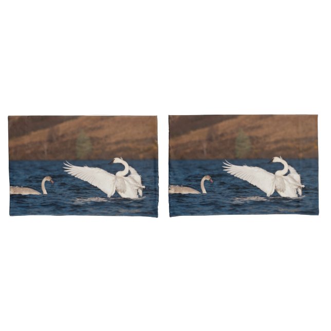 Flapping Swan Pillowcase (Front-Set)
