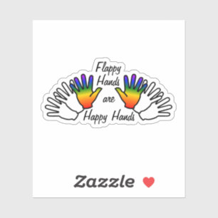 Flappy Hands Custom-Cut Vinyl Sticker