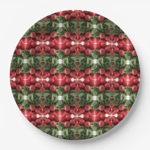 Flaring Red Radish Bunch  Paper Plate
