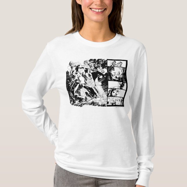 Flash and Green Lantern Panel 2 T-Shirt (Front)