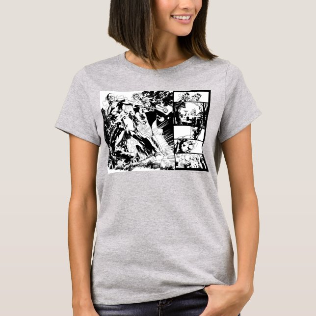 Flash and Green Lantern Panel 2 T-Shirt (Front)