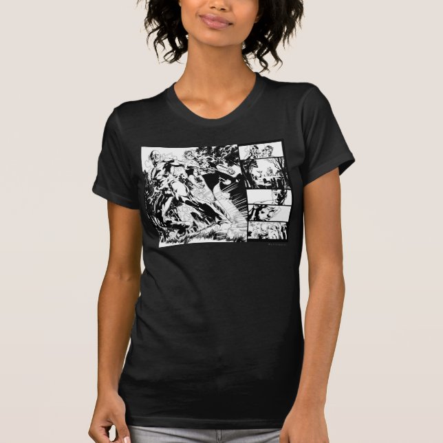 Flash and Green Lantern Panel 2 T-Shirt (Front)