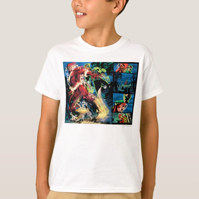 Flash and Green Lantern Panel T-Shirt (Front)