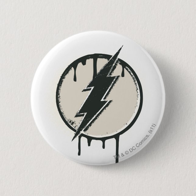 Flash Bolt Paint Grunge 6 Cm Round Badge (Front)