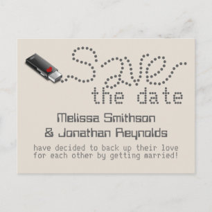 Flash Drive Save the Date Postcard