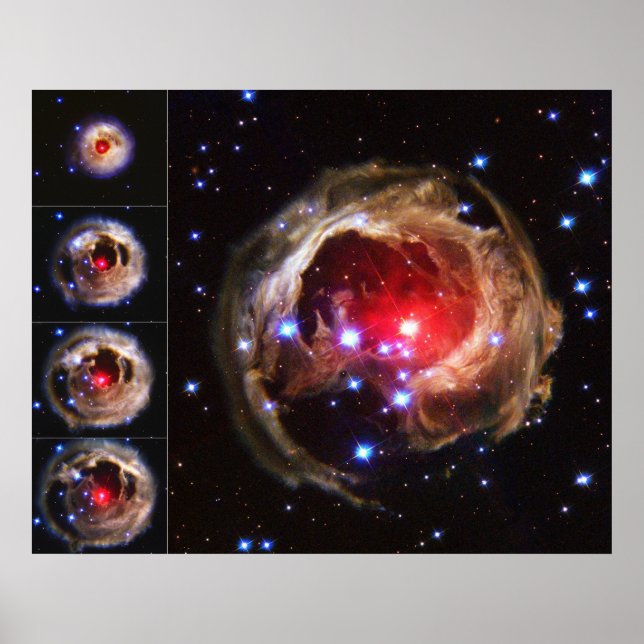 Flash from Red Variable Star V838 Monocerotis Poster (Front)