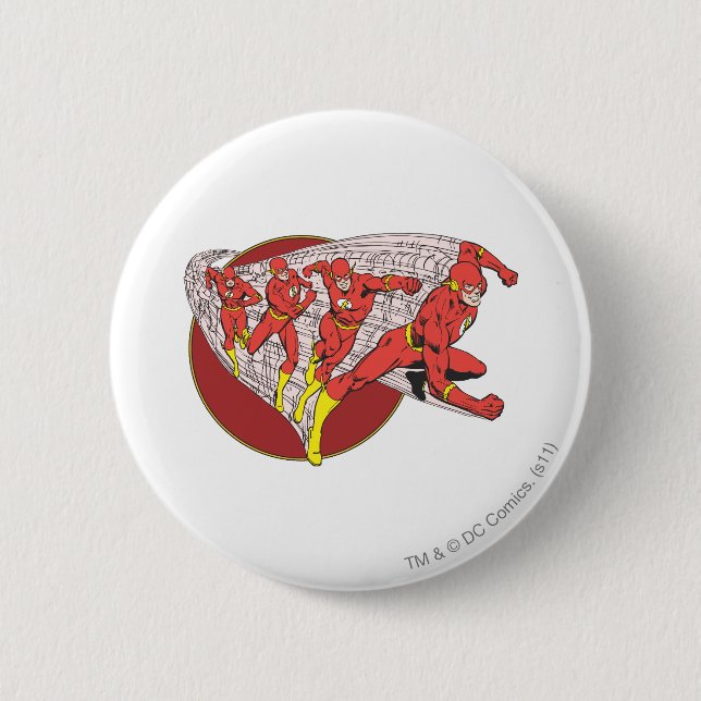 Flash In Motion 6 Cm Round Badge (Front)