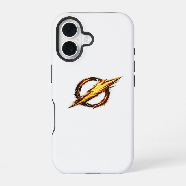 Flash inspired logo iPhone 16 case (Back)
