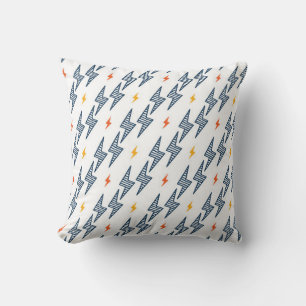 Flash. Lightning Bolts Seamless Pattern. Backgroun Cushion