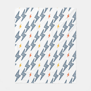 Flash. Lightning Bolts Seamless Pattern. Backgroun Fleece Blanket