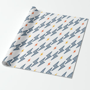 Flash. Lightning Bolts Seamless Pattern. Backgroun Wrapping Paper