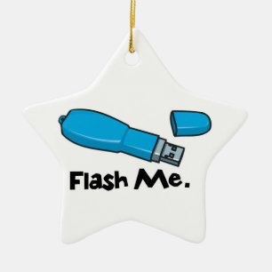 flash me flash drive design ceramic tree decoration
