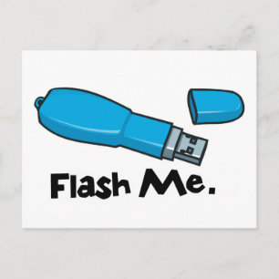 flash me flash drive design postcard