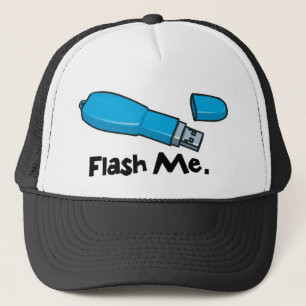flash me flash drive design trucker hat