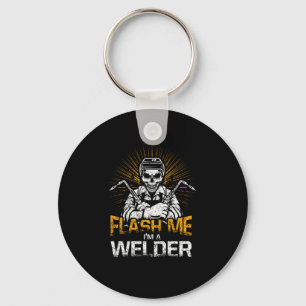 Flash Me Im A Welder Skull Welding Tools Key Ring