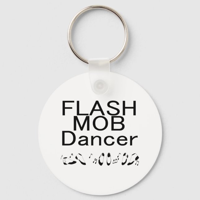 Flash Mob Dancer Dancing Feet Key Ring (Front)