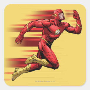 Flash Running Square Sticker