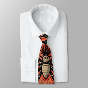 Flash Tattoo Spider Floral Custom Pattern Tie