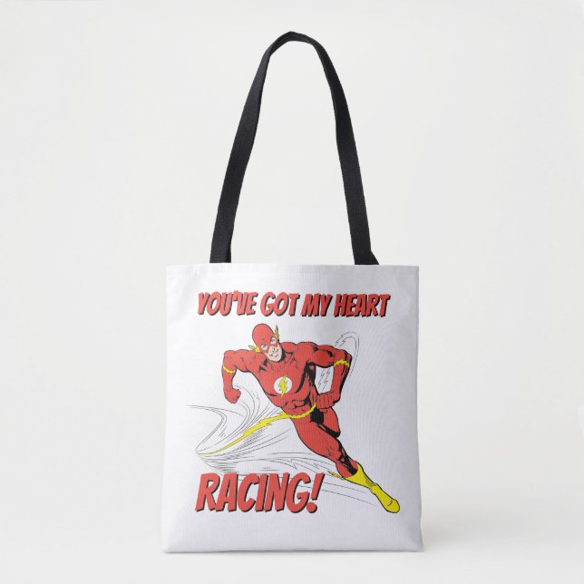 Flash - You've Got My Heart Racing Valentine Tote Bag (Front)