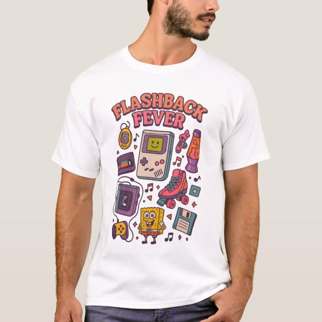 Flashback Fever – 80s 90s Retro Nostalgia t-shirt  (Front)