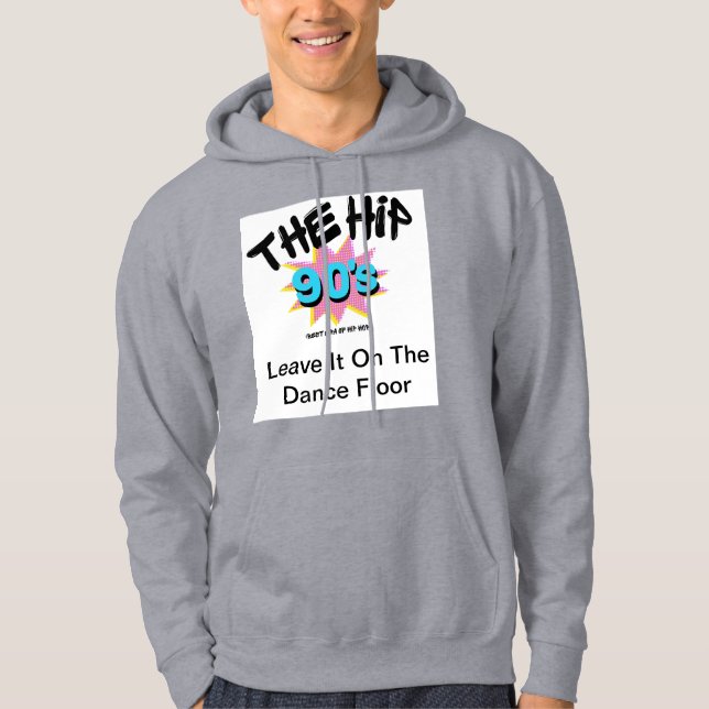 Flashback to this 90's-inspired hip hop hoodie (Front)