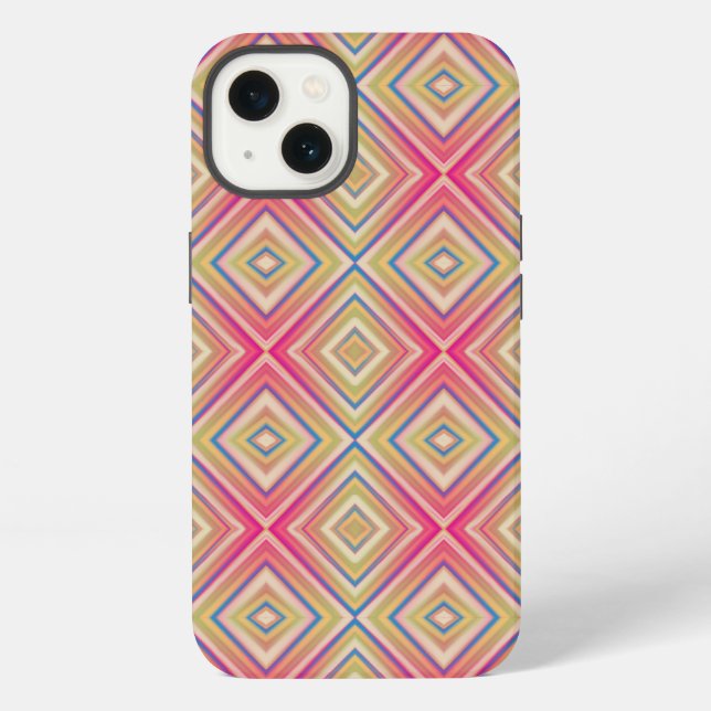 Flashes Of Pinks Alternative Diamond Pattern iPhone Case (Back)