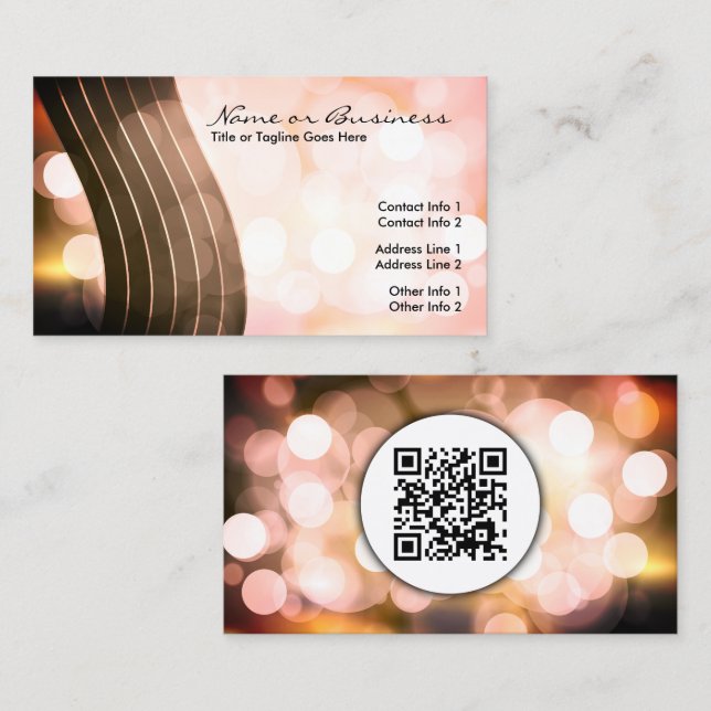 flashing lights with QR code Business Card (Front/Back)