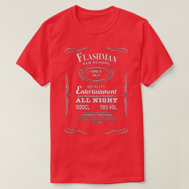 Flashman By The Bottle Design T-Shirt (Design Front)