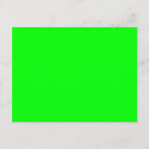 Flashy Bright Neon Green Accent Colour Postcard