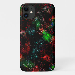 Flashy colour patches under dark and mosaic traces Case-Mate iPhone case