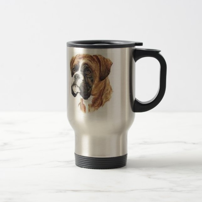 Flashy Fawn Boxer Travel Mug (Right)