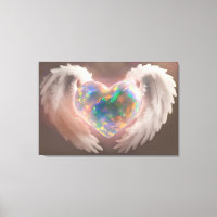 *~* Flashy Opal Heart Angel Wings AP78 