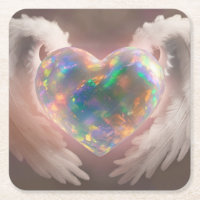 *~* Flashy Opal Heart Angel Wings AP78 