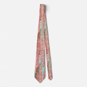 Flashy Pastel Glitter Brush Strokes Pink Blue Tie