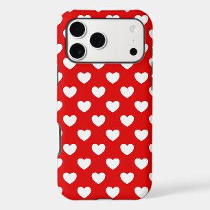 Flashy Red Cover With White Hearts Polka Dot Style
