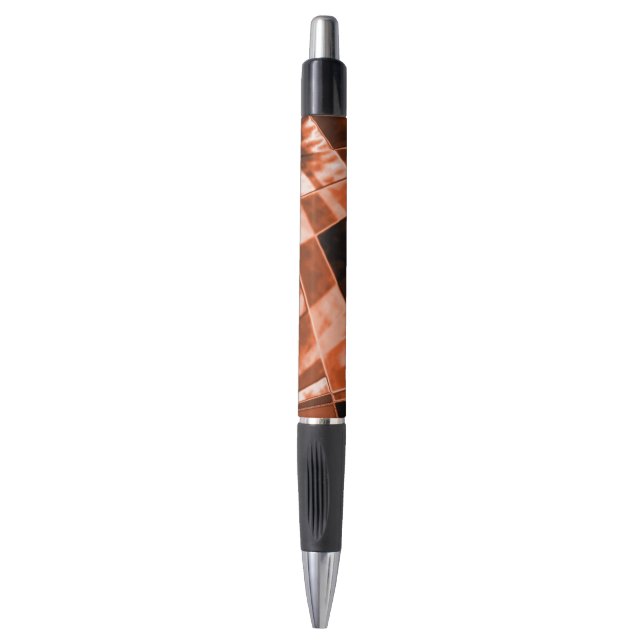 Flashy reddish brown inclined square or rectangles (Front Vertical)