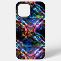 Flashy square coloured kaleidoscope with neon tone