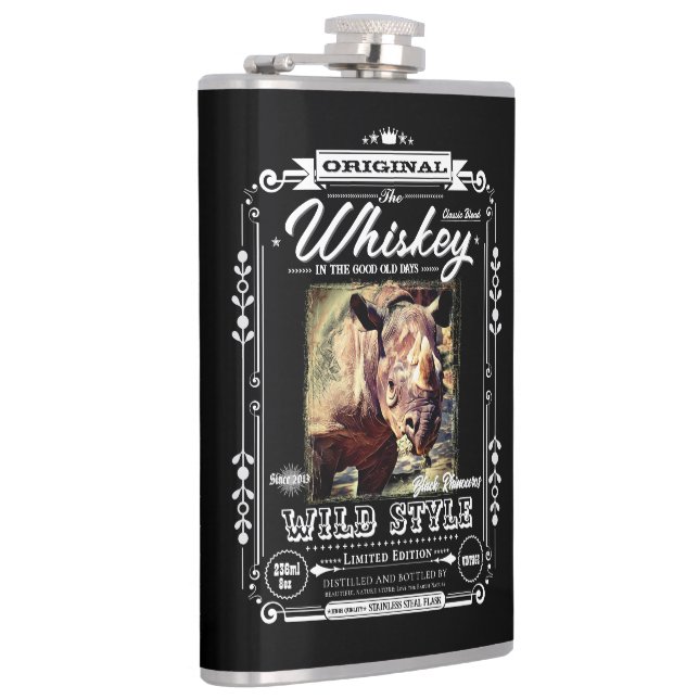 FLASK_Black Rhinoceros Hip Flask (Right)