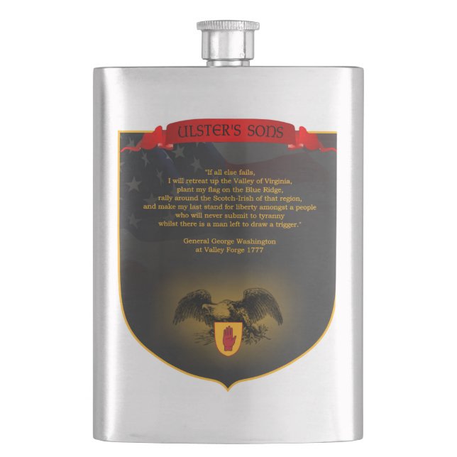 Flask celebrating Scots-Irish Americans (Front)