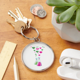 Flask, Erlenmeyer, Beaker, Chemistry, Laboratory Key Ring
