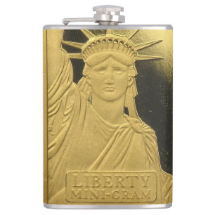 Flask - Gold Bar Liberty